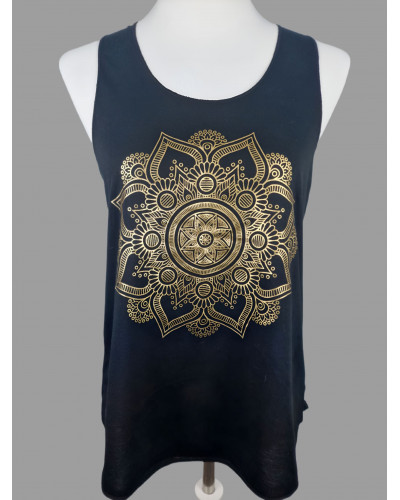 Top noir mandala or