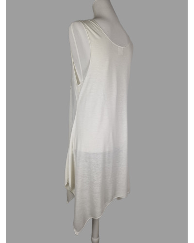 Robe blanche lotus or