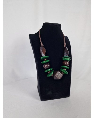 Collier Bois Vert