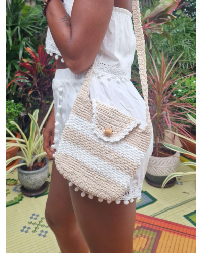 Sac petit crochet bicolor